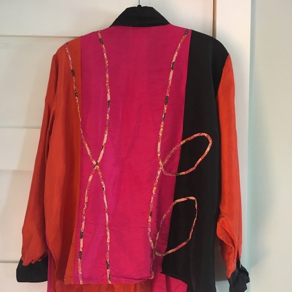 Koos of Course! Women's Silk Button Down Shirt - Picture 3 of 3